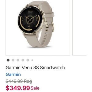 Garmin Venu 3S Smartwatch - Gold and Cream Like New With Box GPS